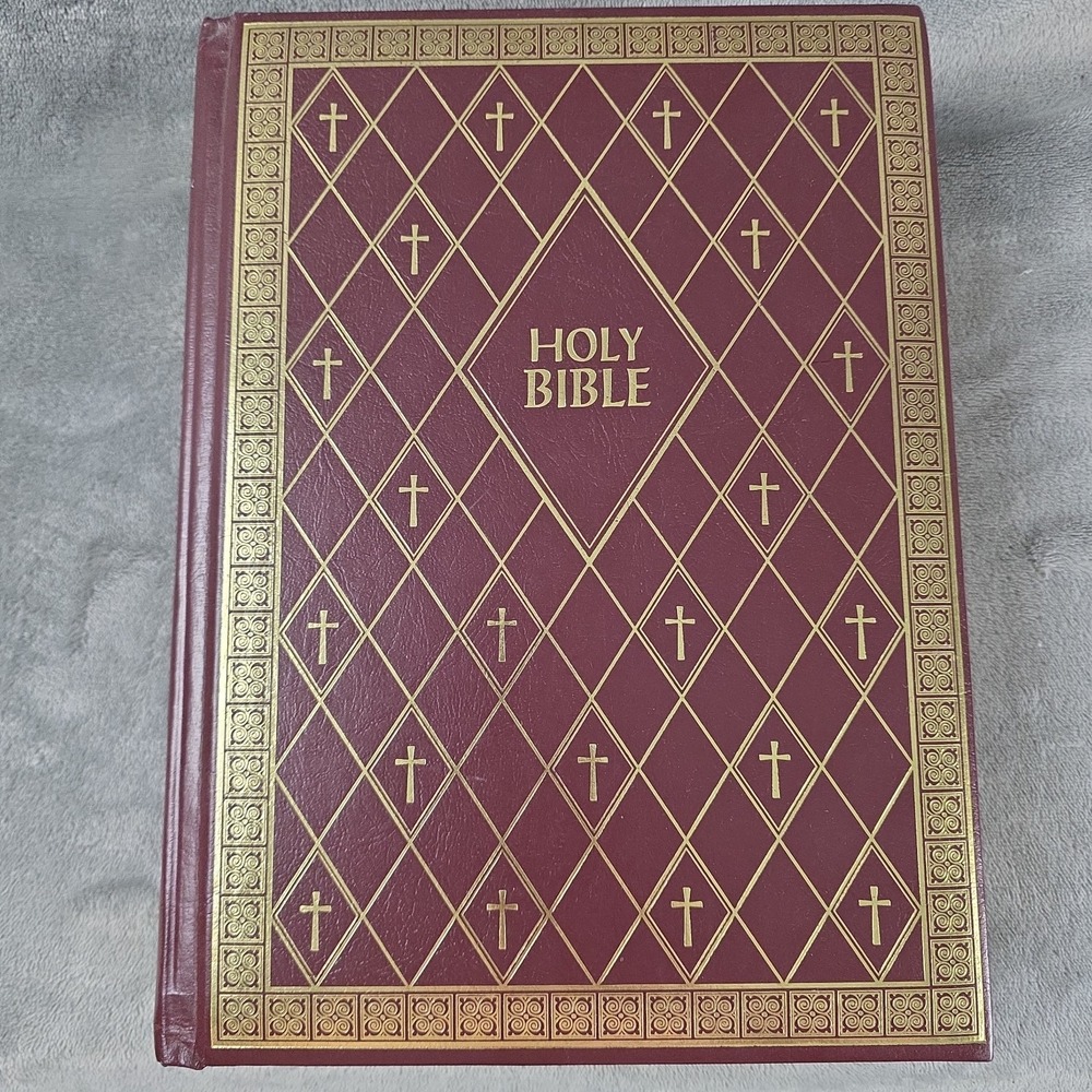 Leather Bound Holy Bible Book Catholic Parish Edition New American Fireside